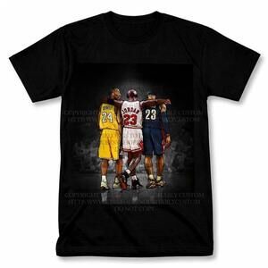 Kobe Bryant Michael  Lebron James Graphic T Shirt Vantage Basketball Tee